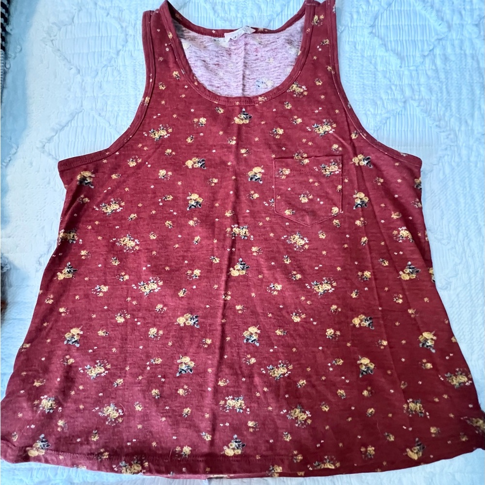 Large floral tank top